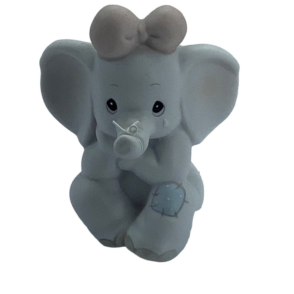 Vtg‎ 1991 Enesco Samuel J. Butcher Signed Baby Girl Elephant Figurine 2.5"
